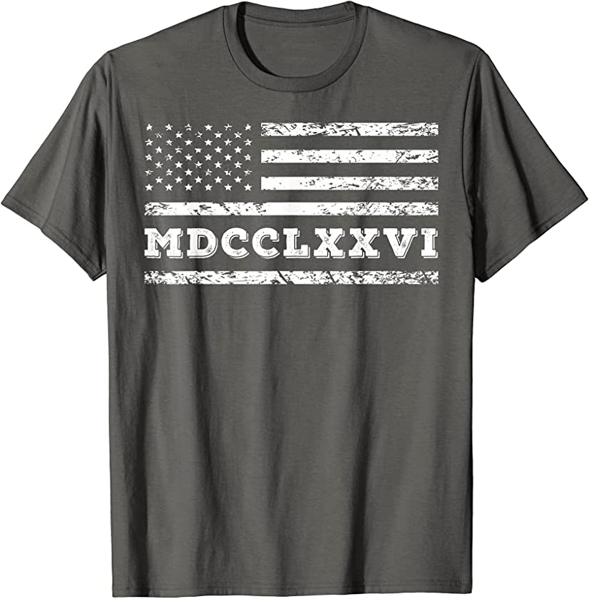 4th July 1776 USA Independence Day American Flag Vintage T-Shirt