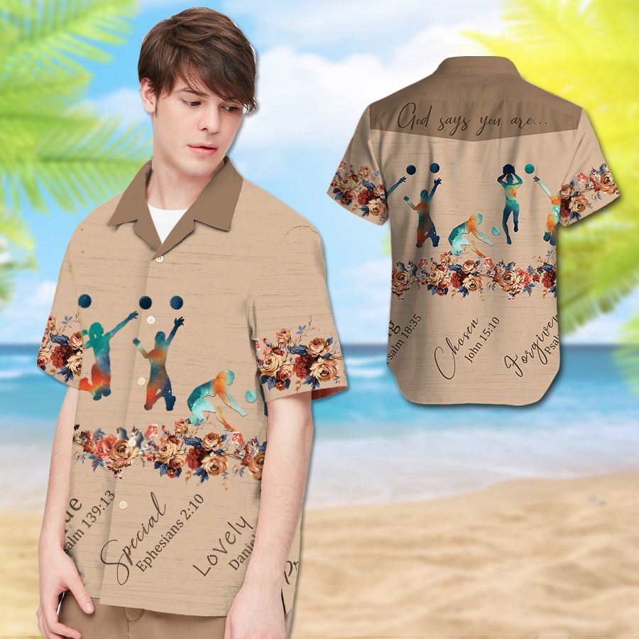 Volleyball God Says Hawaiian shirt 227 ND4837