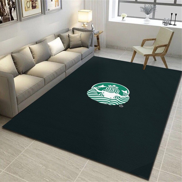 Starbucks Logo Rug, Living Room Bedroom Carpet, Floor Mat