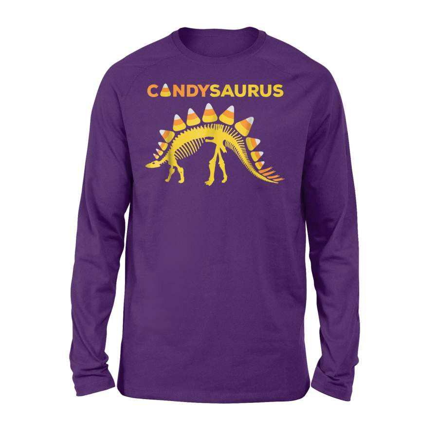 Candy Saurus Funny Candy Dinosaur Costume Halloween Long Sleeve T-Shirt