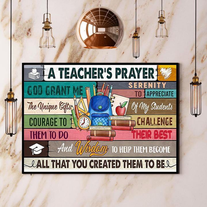 A Teacher’S Prayer All That You Created Them To Be Gift For Family Home Decor Matte Canvas Canvas Prints