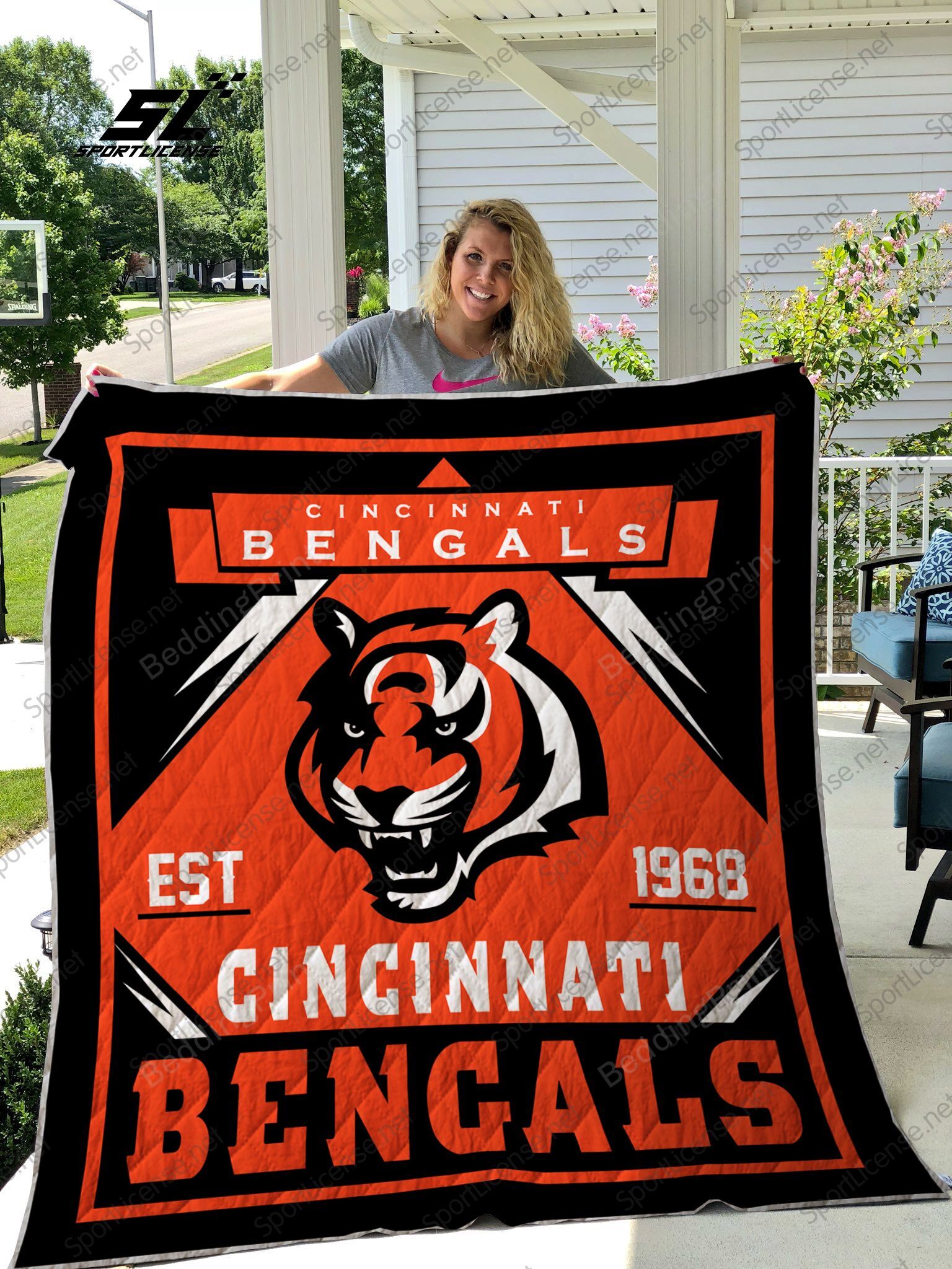 Cincinnati Bengals Quilt Blanket 03