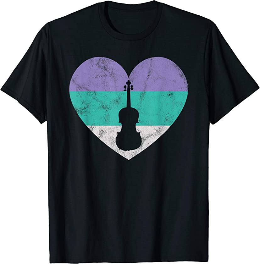 Violin Gift For Women Teens & Girls Retro Vintage T-Shirt