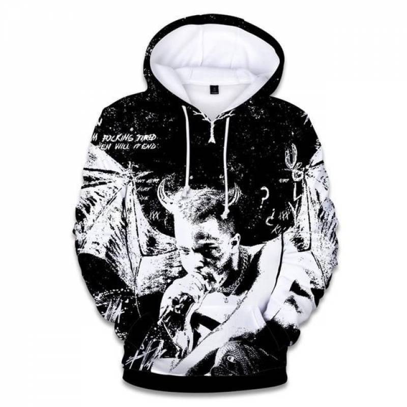 3d Printed Xxxtentacion Hoodies Men’s Hip Hop Cotton Sweatshirts Revenge Kill Jahseh Dwayne Onfroy Hooded Pullover Streetwear