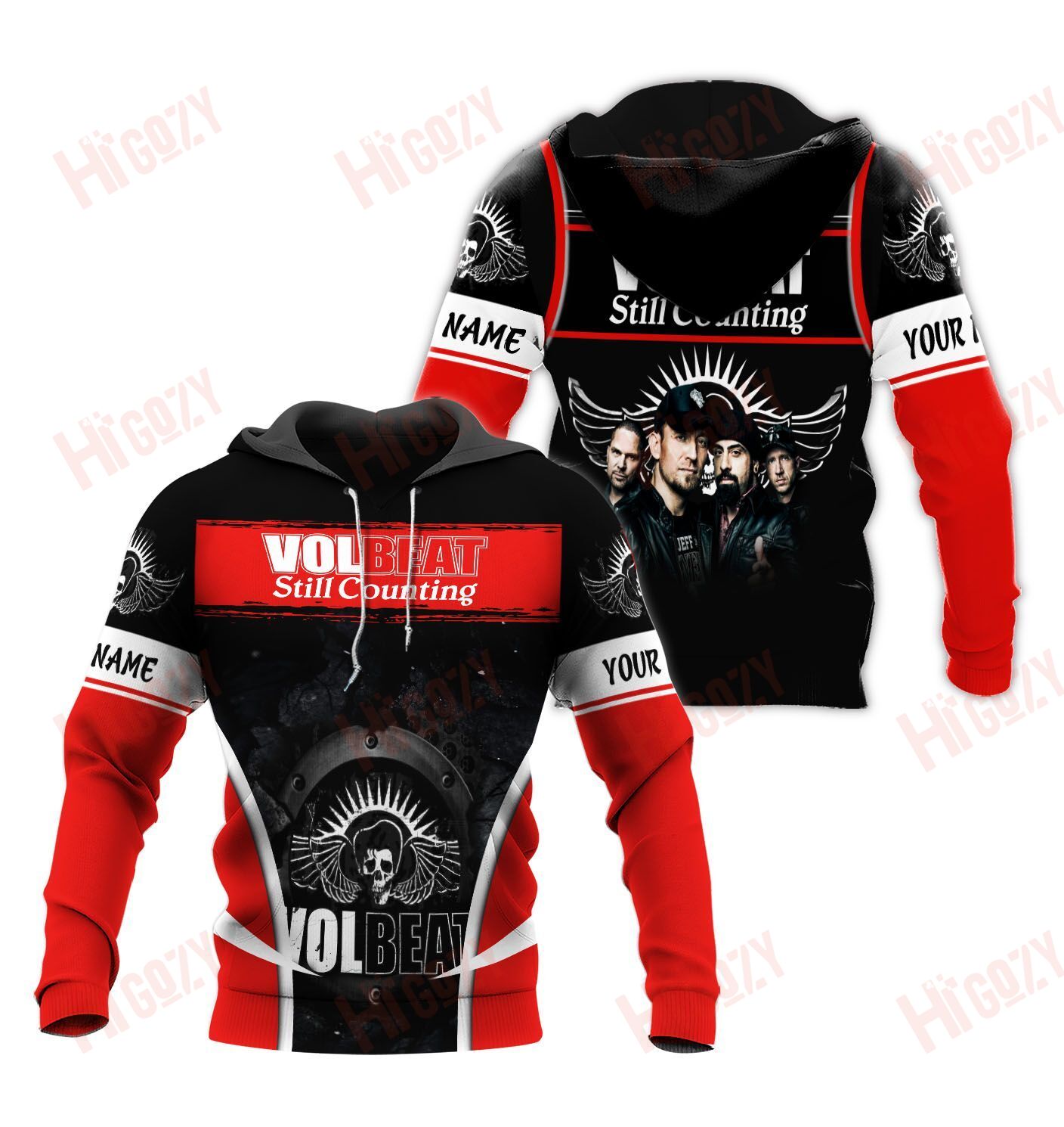 Volbeat Band 3D Hoodies Clothing Store Zip Hoodie Cool Hoodies, Hoodies For Women/ For Men – Nh340