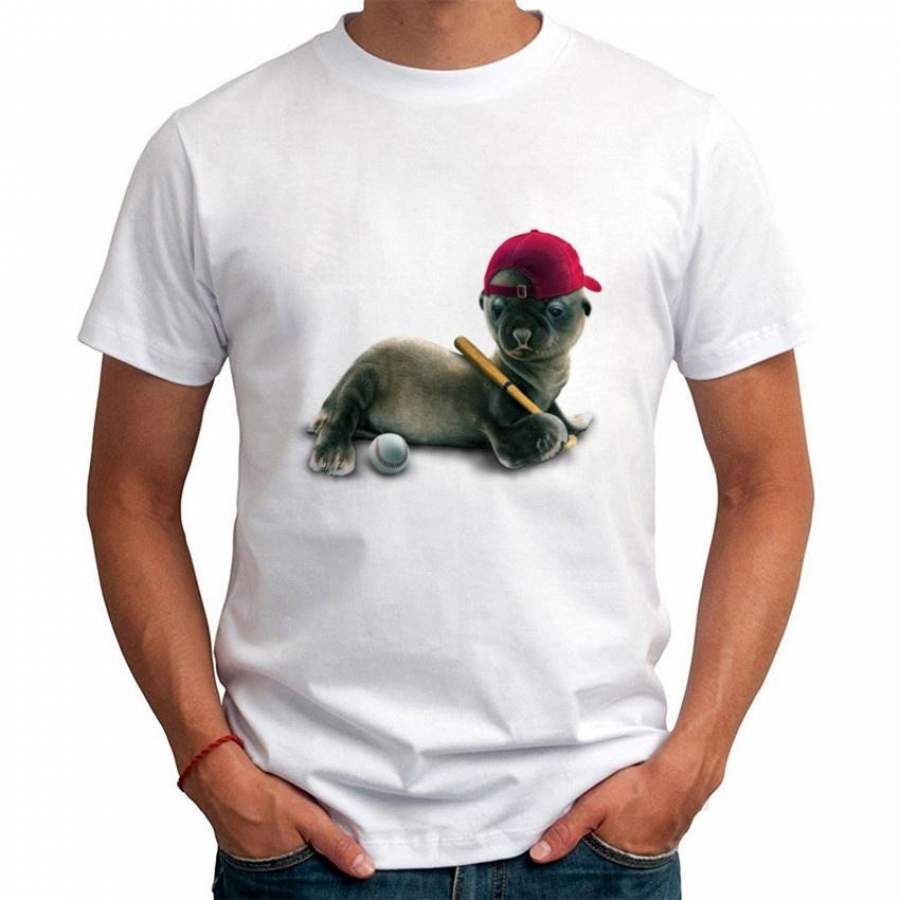 Men T-Shirts Homme Short Sleeve Animal Printed Cool Tshirt New T Shirts High Quality Man Clothes