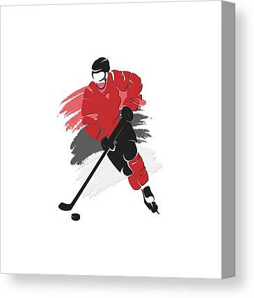 New Jersey Devils Player Shirt Joe Hamilton Canvas Print