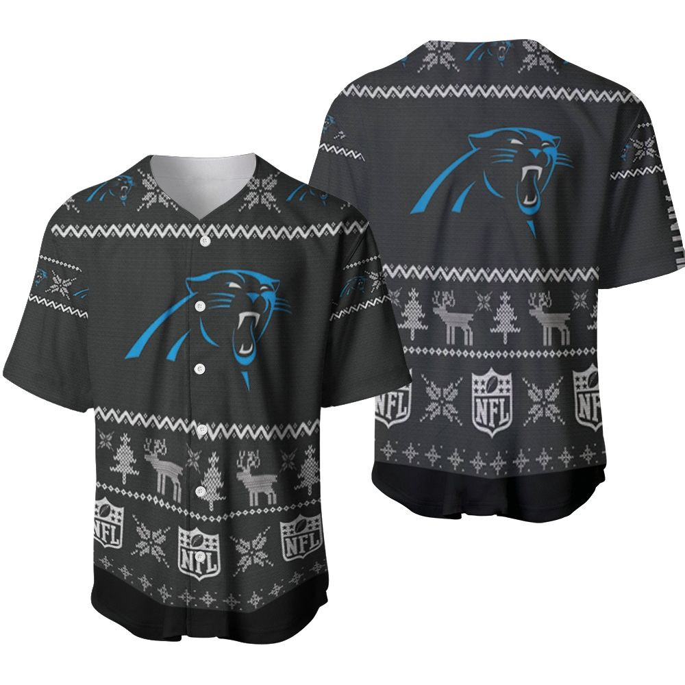 Carolina Panthers Ugly Sweatshirt Christmas 3D Baseball Jersey