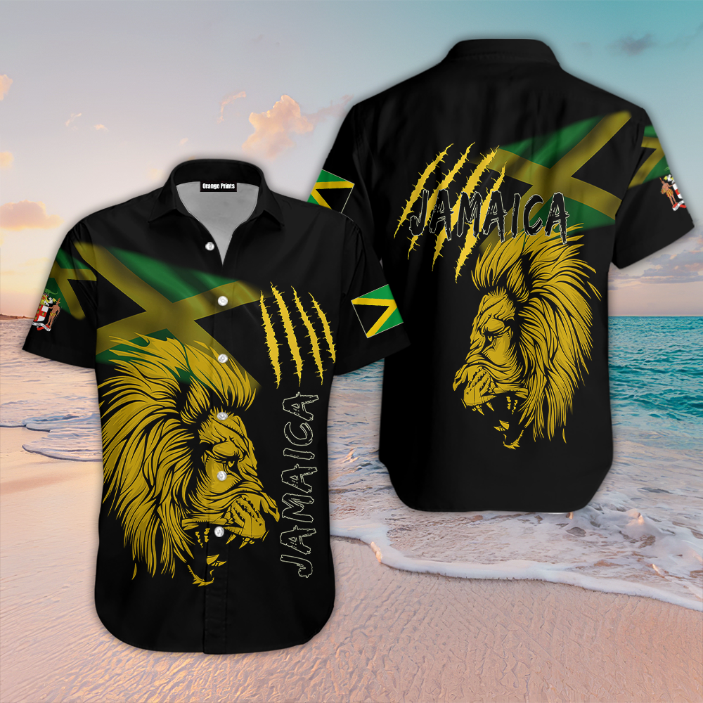 Lion Jamaica Aloha Hawaii Shirts For Men And Women Ha33634