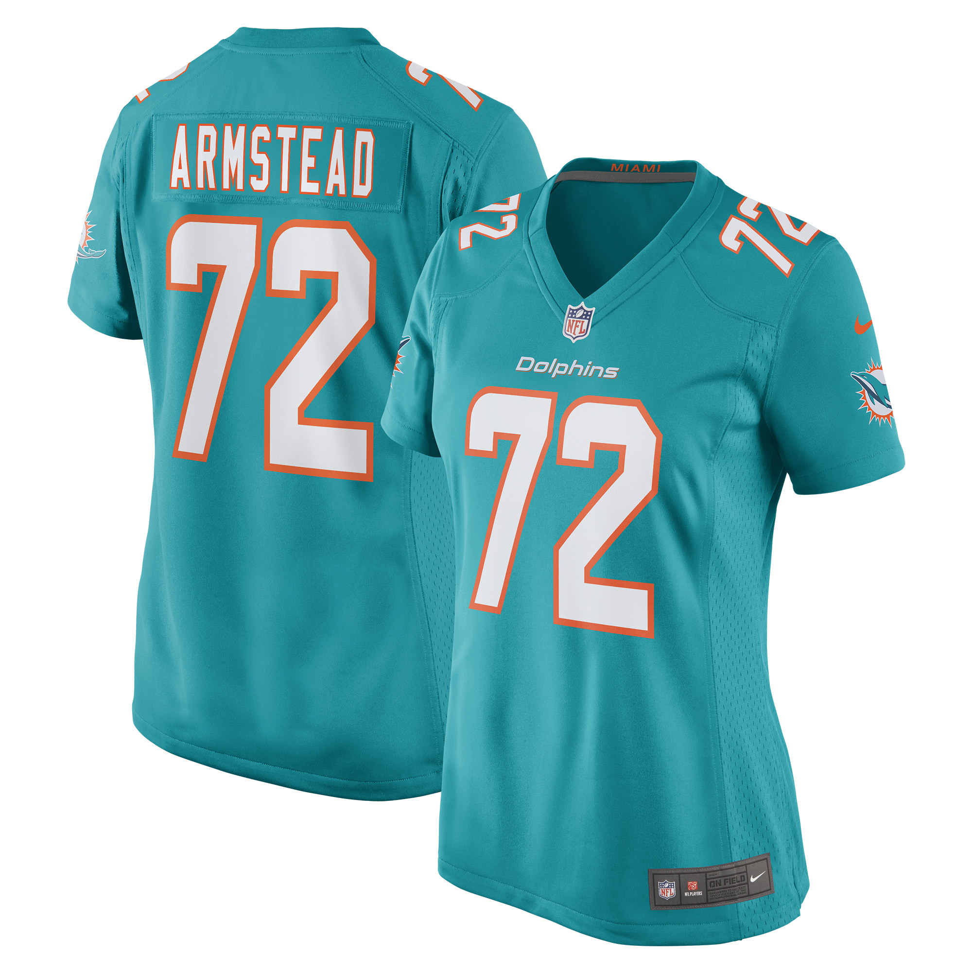 Terron Armstead Miami Dolphins Women's Game Jersey – Aqua