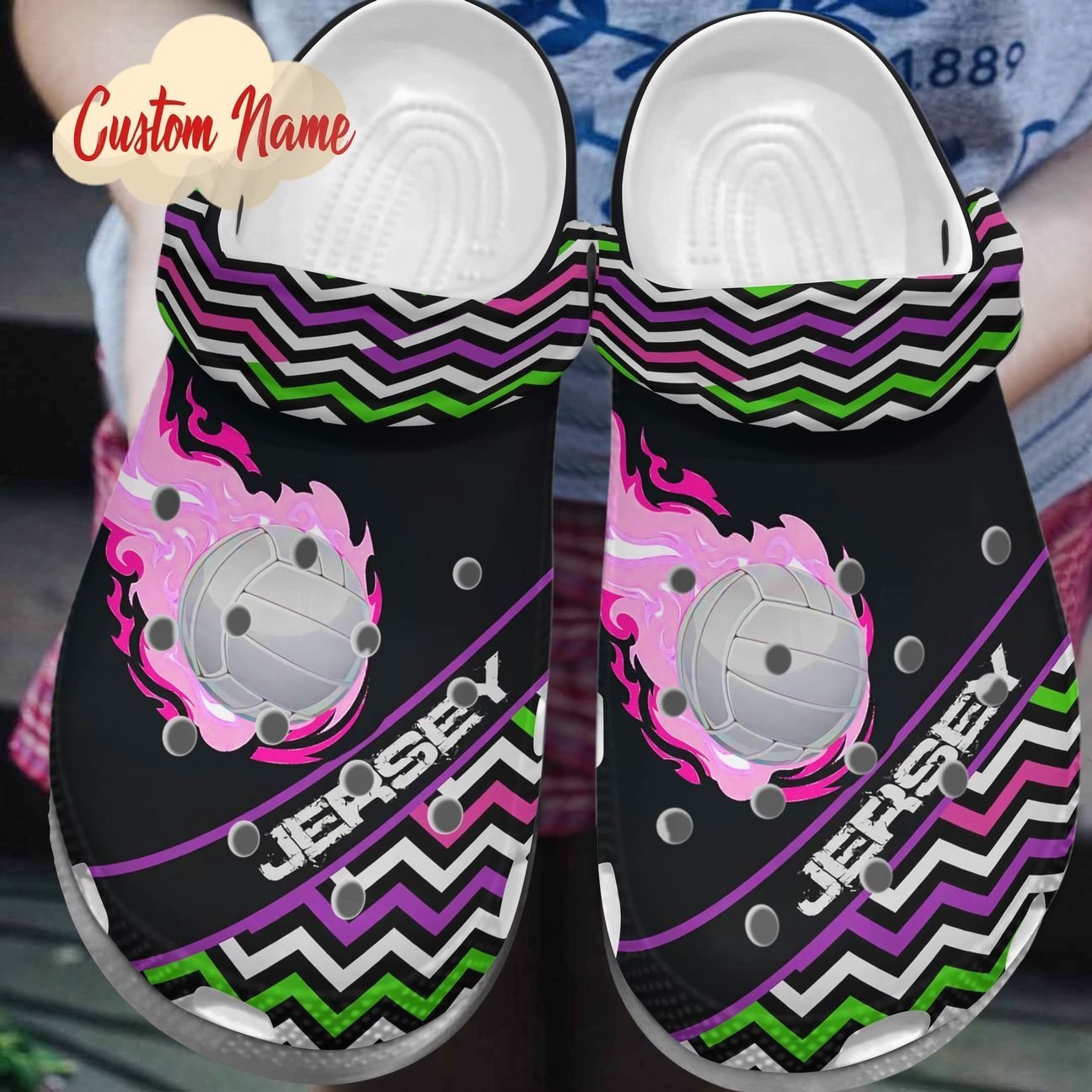 Volleyball Personalize Clog, Custom Name, Text, Fashion Style For Women, Men, Kid, Print 3D My Passion