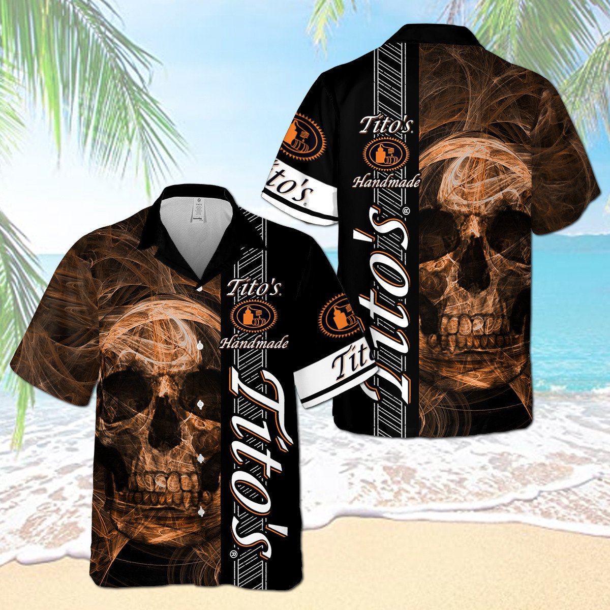 Handmade Vodka Smoky Skull Hawaii Shirt Ha7100