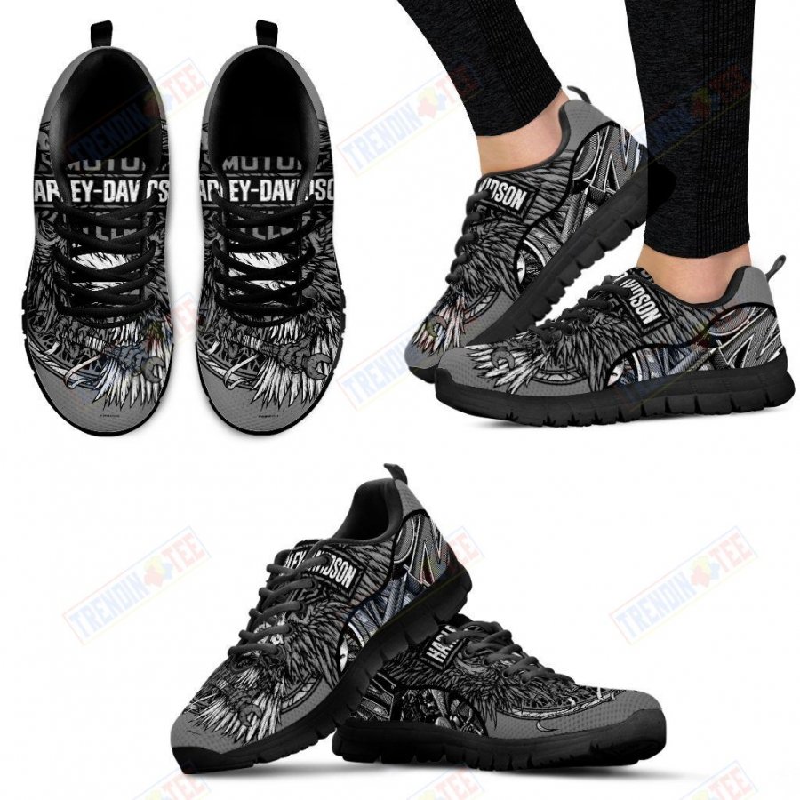 Harley Davidson Sneakers Mens Womens Motorcycle Lovers Custom Print Footwear Casual Riding Shoes TDT914