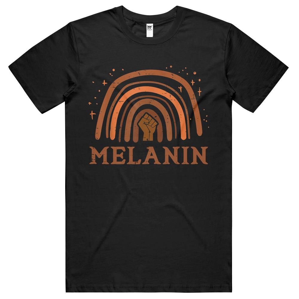 Melanin Rainbow Black History African American Pride Women T Shirts