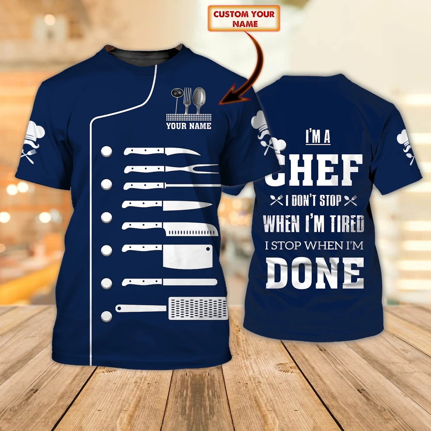 Personalized Funny Master Chef T Shirt, I’M A Chef Shirt, I Stop When I’M Done Tee Shirts