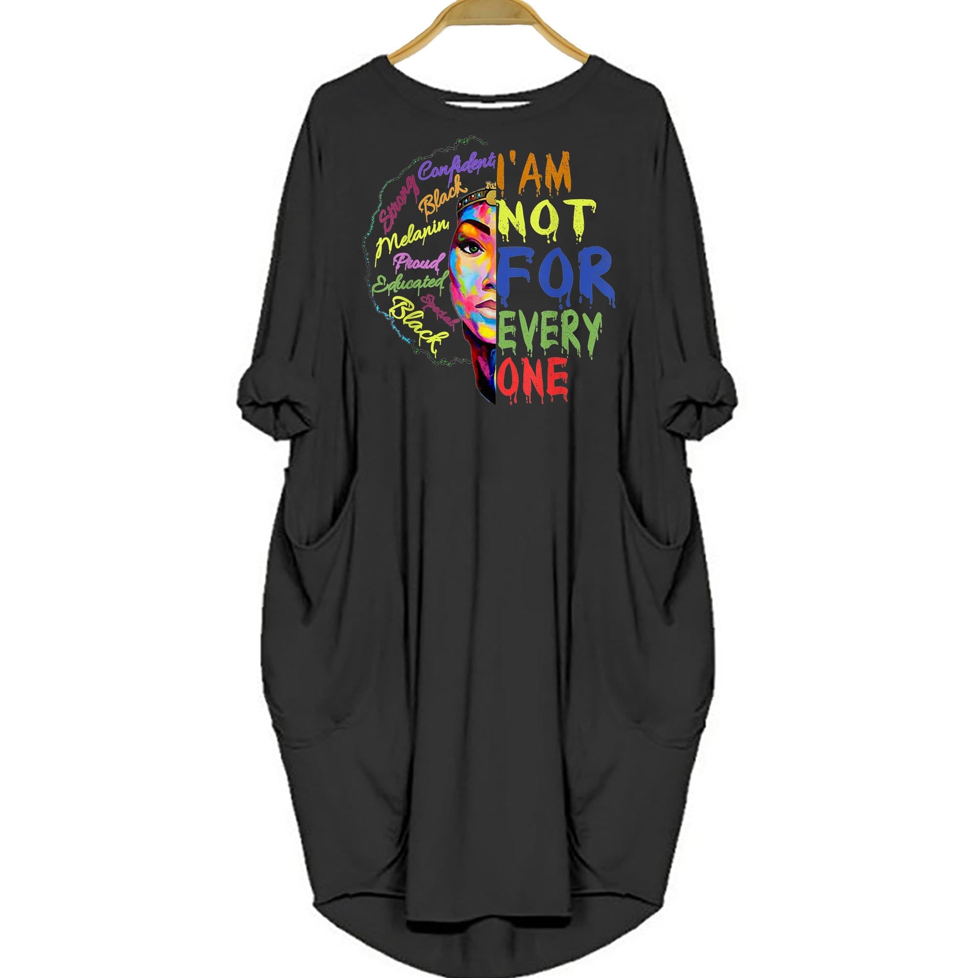 African American Women Dress I Am Not For Every One Beautiful Afro Girl Long Sleeve Shirt BPS1920