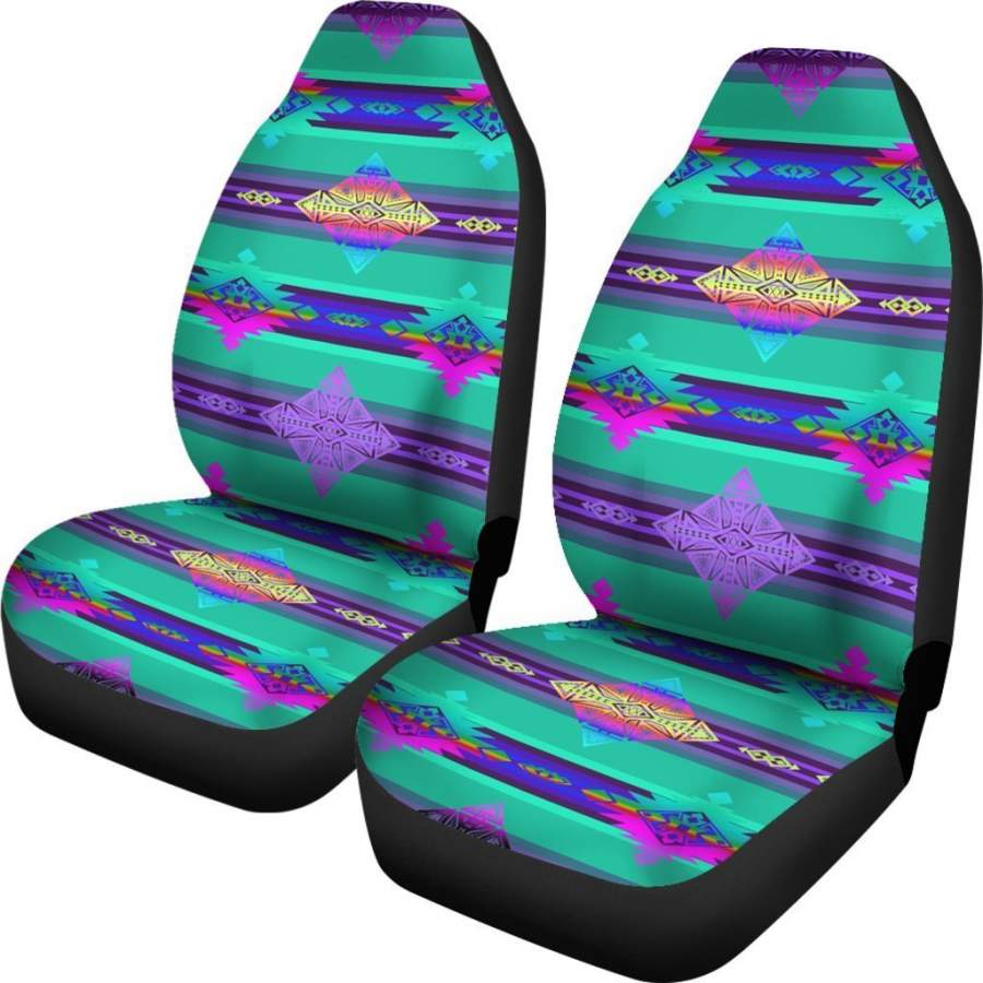 Turquoise Native Mexican Tribal Universal Fit Car Seat Covers