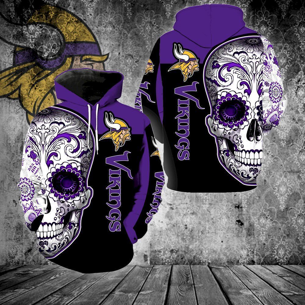 Minnesota Vikings Full All Over Print 3D Hoodie For Men And Women