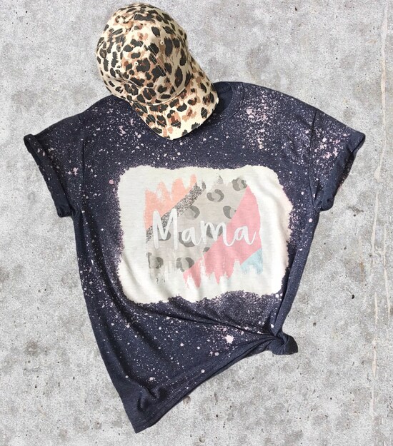 Bleached Mama Shirt | Bleached | T-Shirt Mama Tee | Sublimation | Cute T-Shirt | Cheetah Print  | Leopard Print