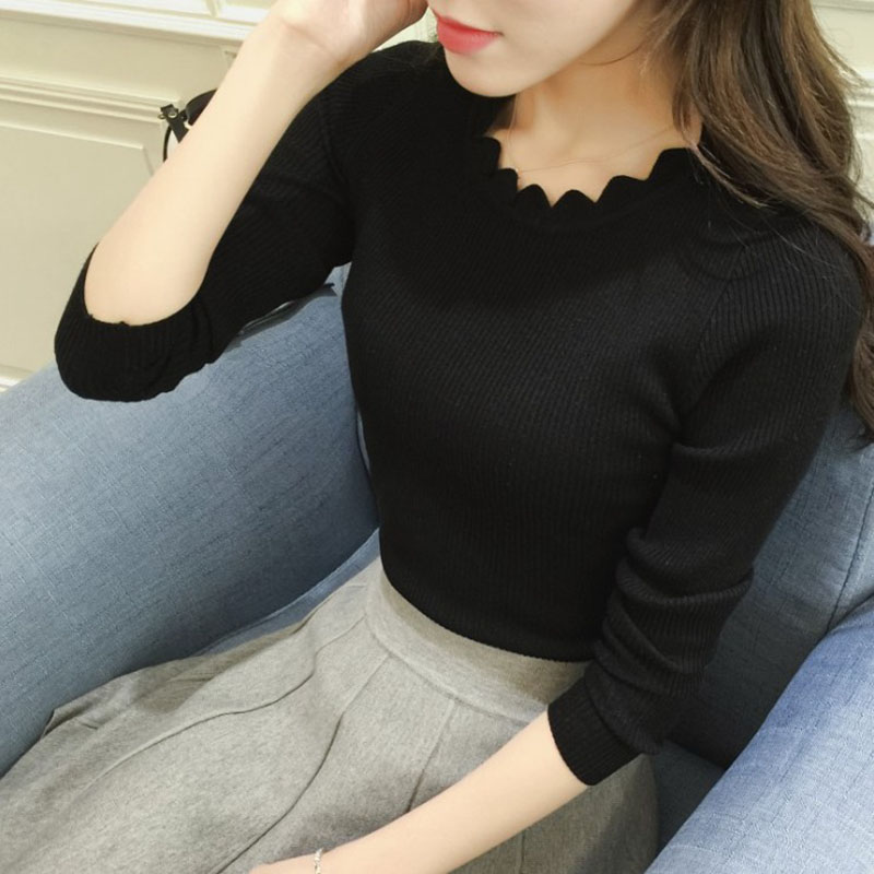 Sweaters Women Pullover Solid New Spring Womens Knitted Slim Sweater Long Sleeve Autumn Winter Butterfly Neck Sweater Female alx