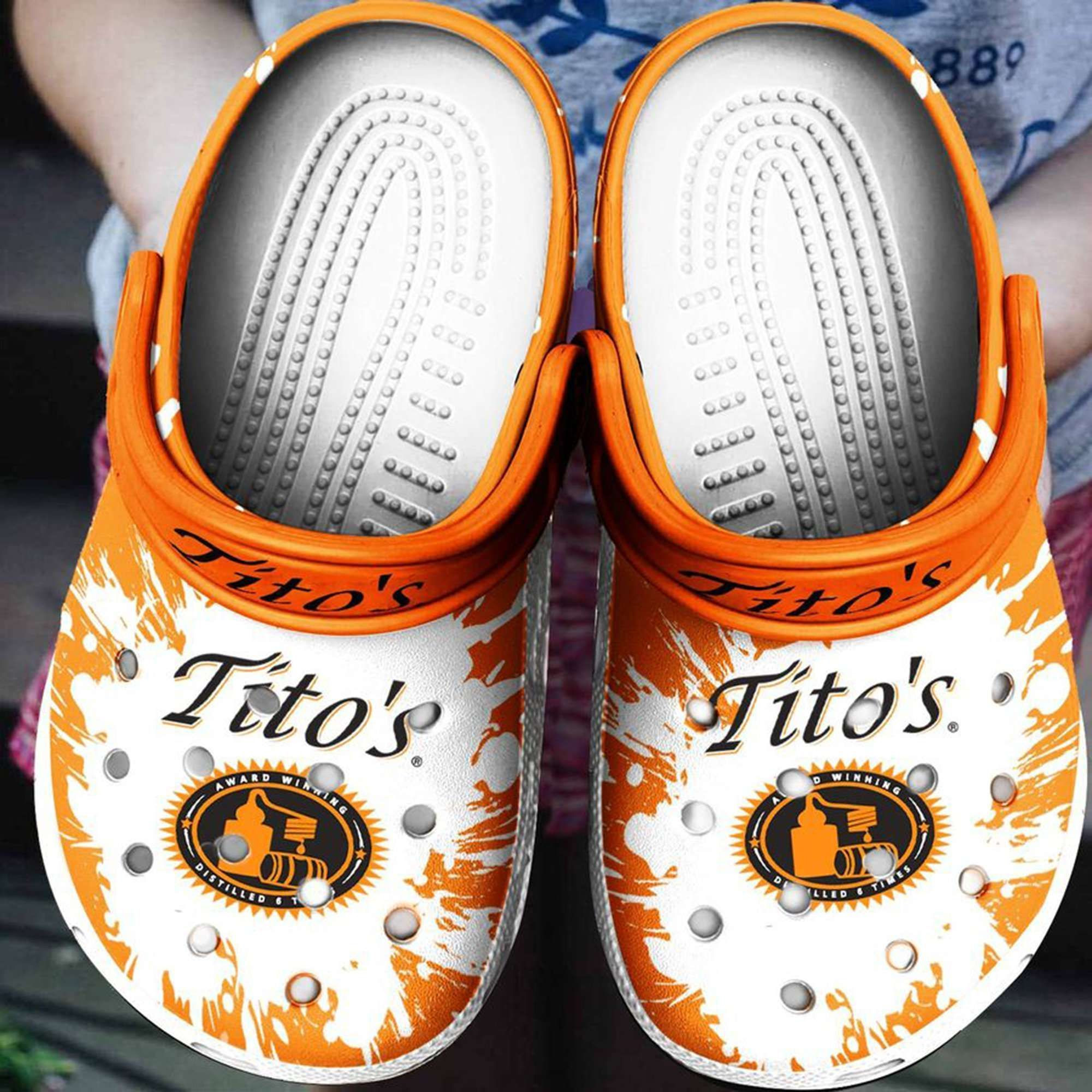 Tito’S On Orange Clogs Clogband Clog Comfortable Water Shoes