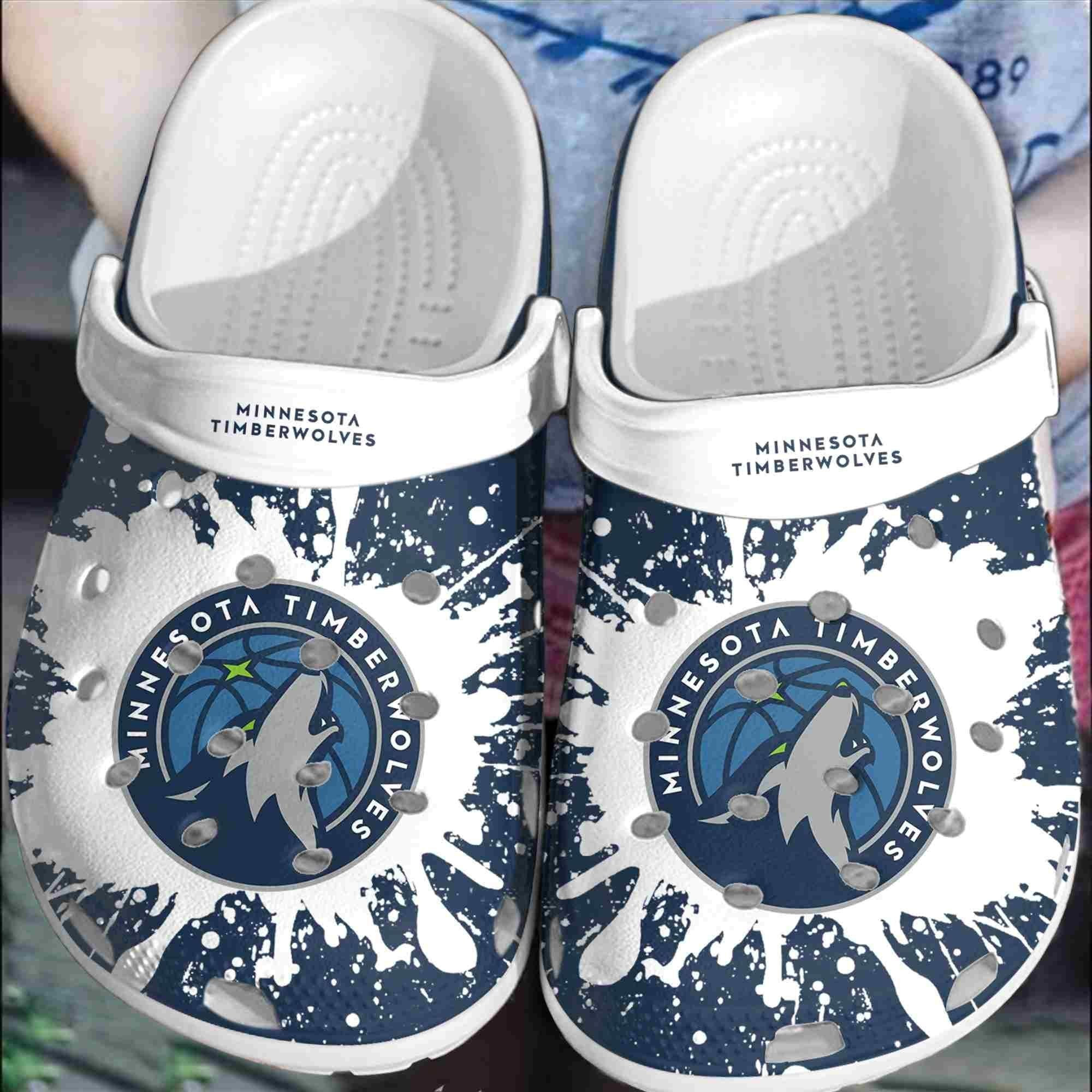 Minnesota Timberwolves Basketball Club Clogs Shoes Crocband Comfortable For Men Women