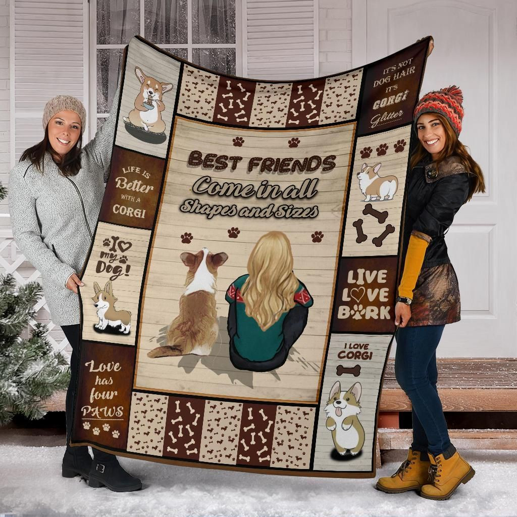 Corgi Blanket Best Friend, Christmas Gift, Dog Lover Blanket