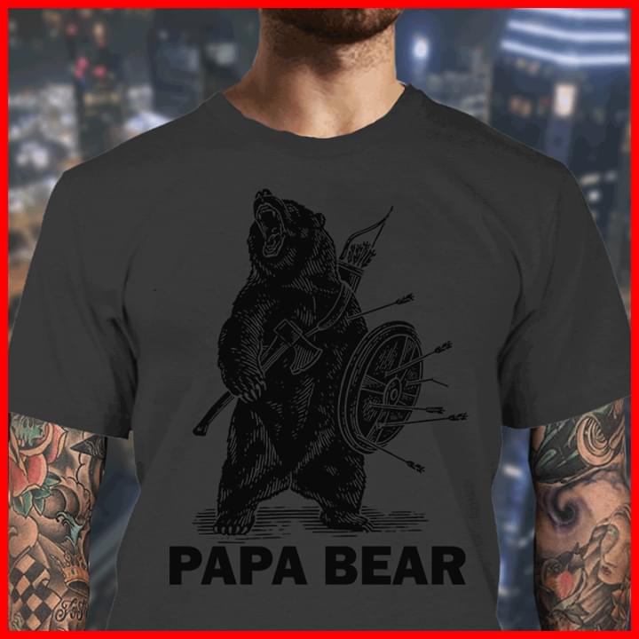 Bear Warrior Papa Bear Standard Men T-shirt