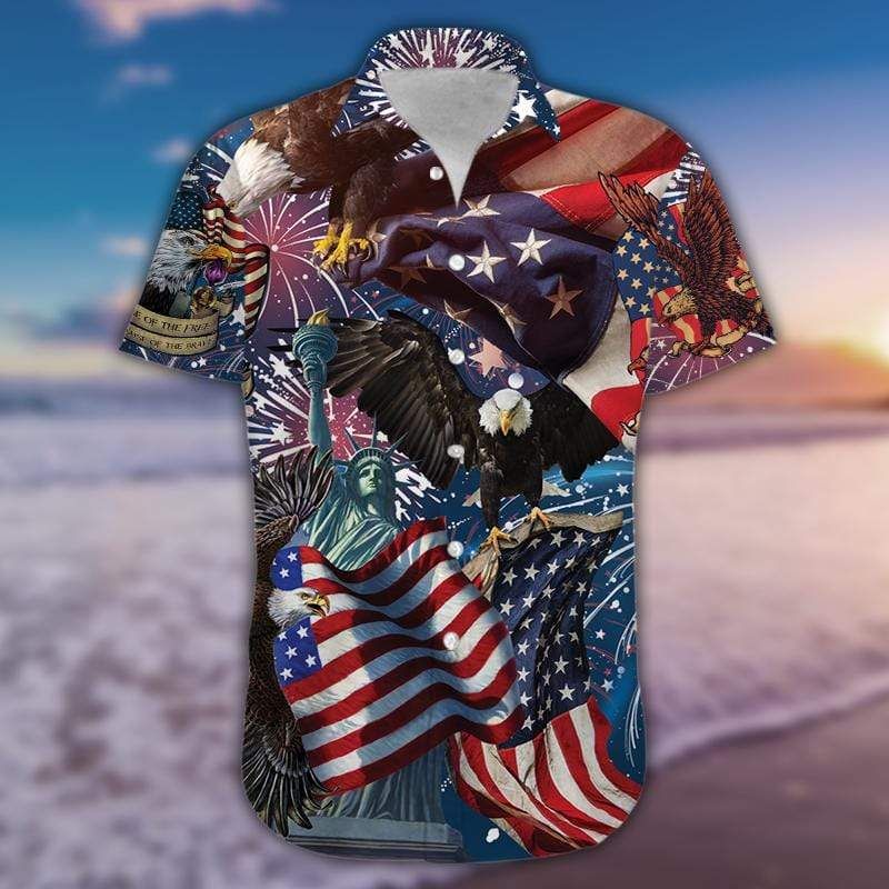 American Patriotic Eagle Hawaii Shirt Ha51986