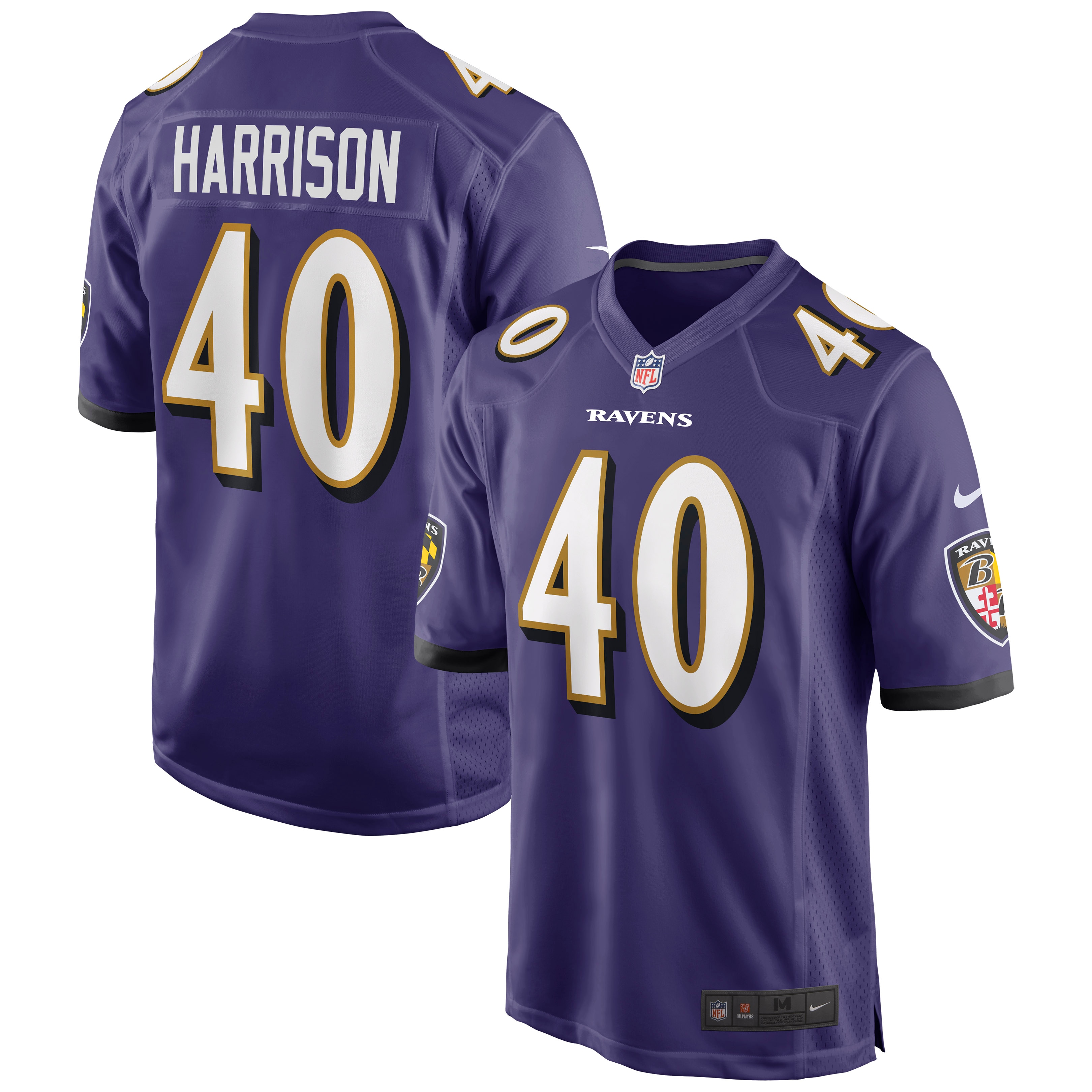 Malik Harrison Baltimore Ravens Game Jersey – Purple