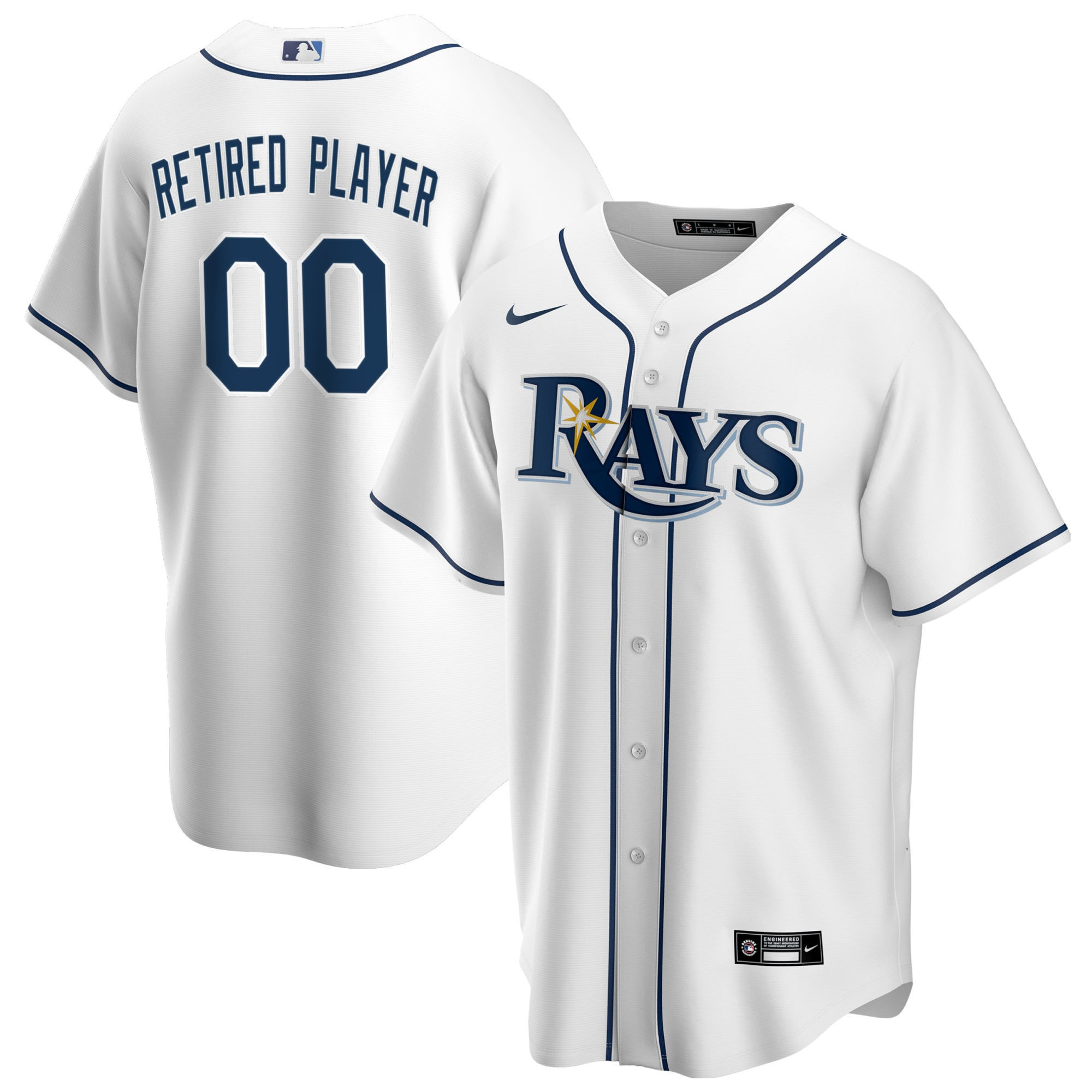 Tampa Bay Rays Home Pick-a-player Retired Roster Replica Jersey – White Custom Jerseys MLB