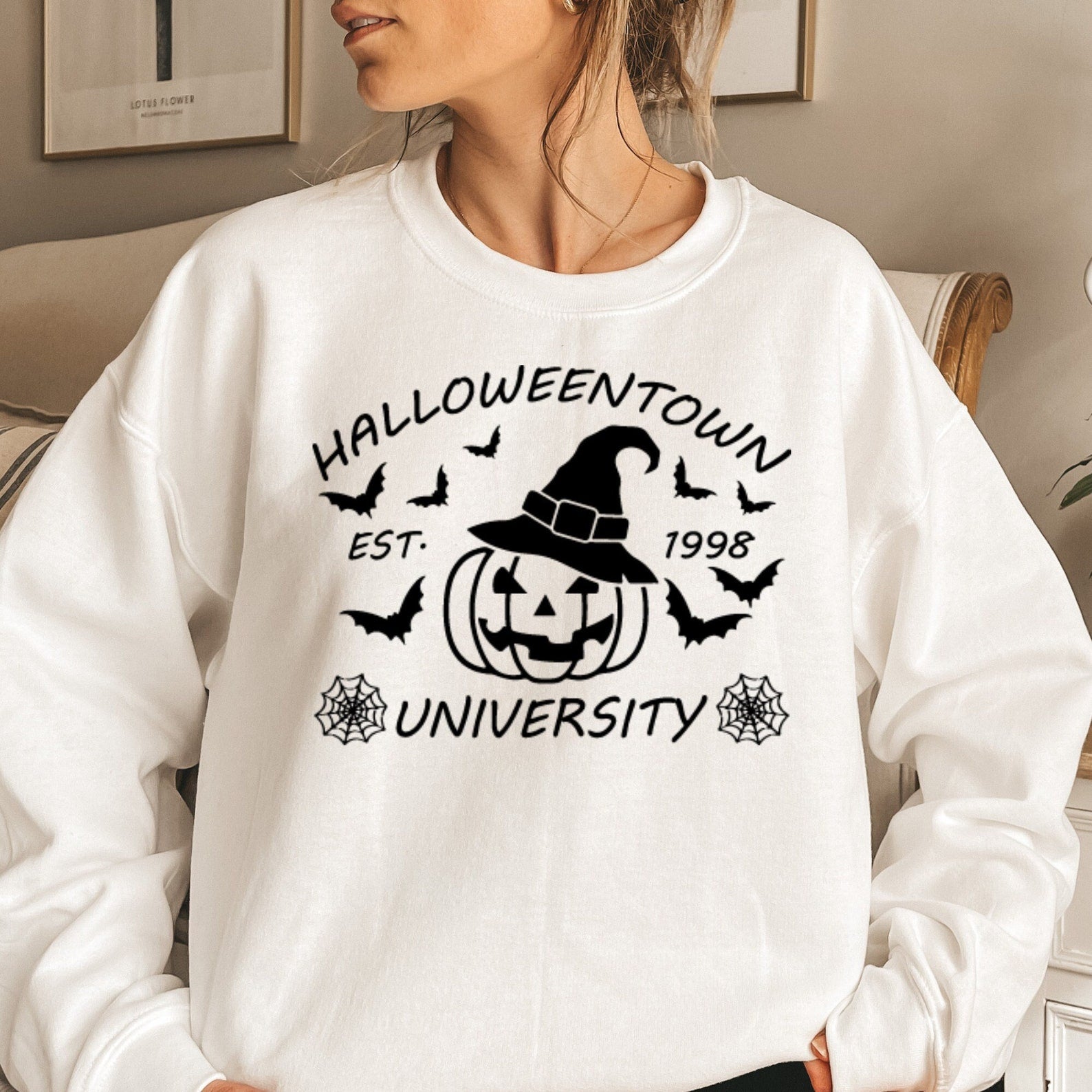 Halloweentown Est 1998 Sweatshirt 2D Crewneck Sweatshirt All Over Print Sweatshirt For Women Sweatshirt For Men Sws4037