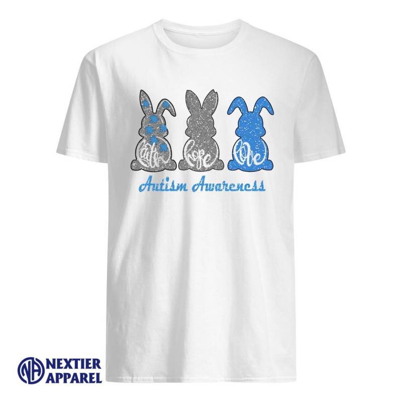 Bunny Faith Hope Love Autism Awareness shirt Classic Men’s T-Shirt