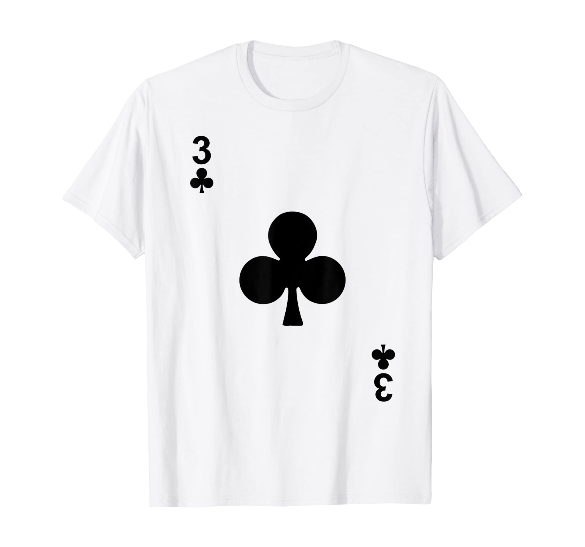 Three of Clubs Tshirt Blackjack Cards Poker 21 3 Tee shirt