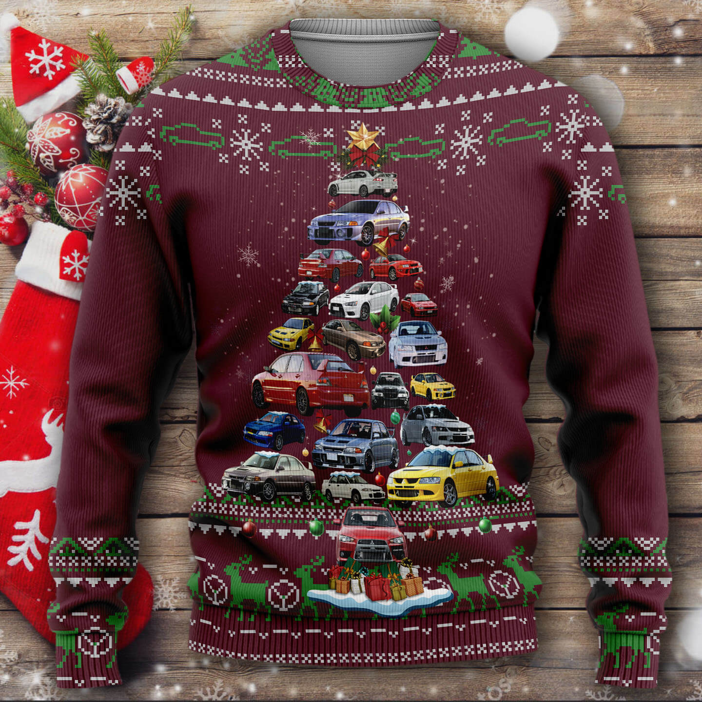 Lancer Evo Christmas Sweater