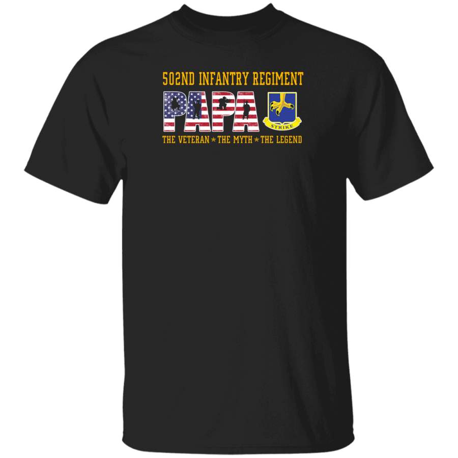 502nd Infantry Regiment Papa The Veteran The Myth The Legend T-Shirt Veterans Day Christmas Gift Mug