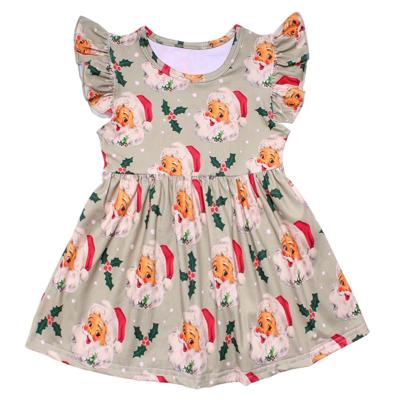 Autumn/Winter Girl Sleeveless Christmas Dress For Girls 2-8 Years Kids Birthday Party Clothes alx