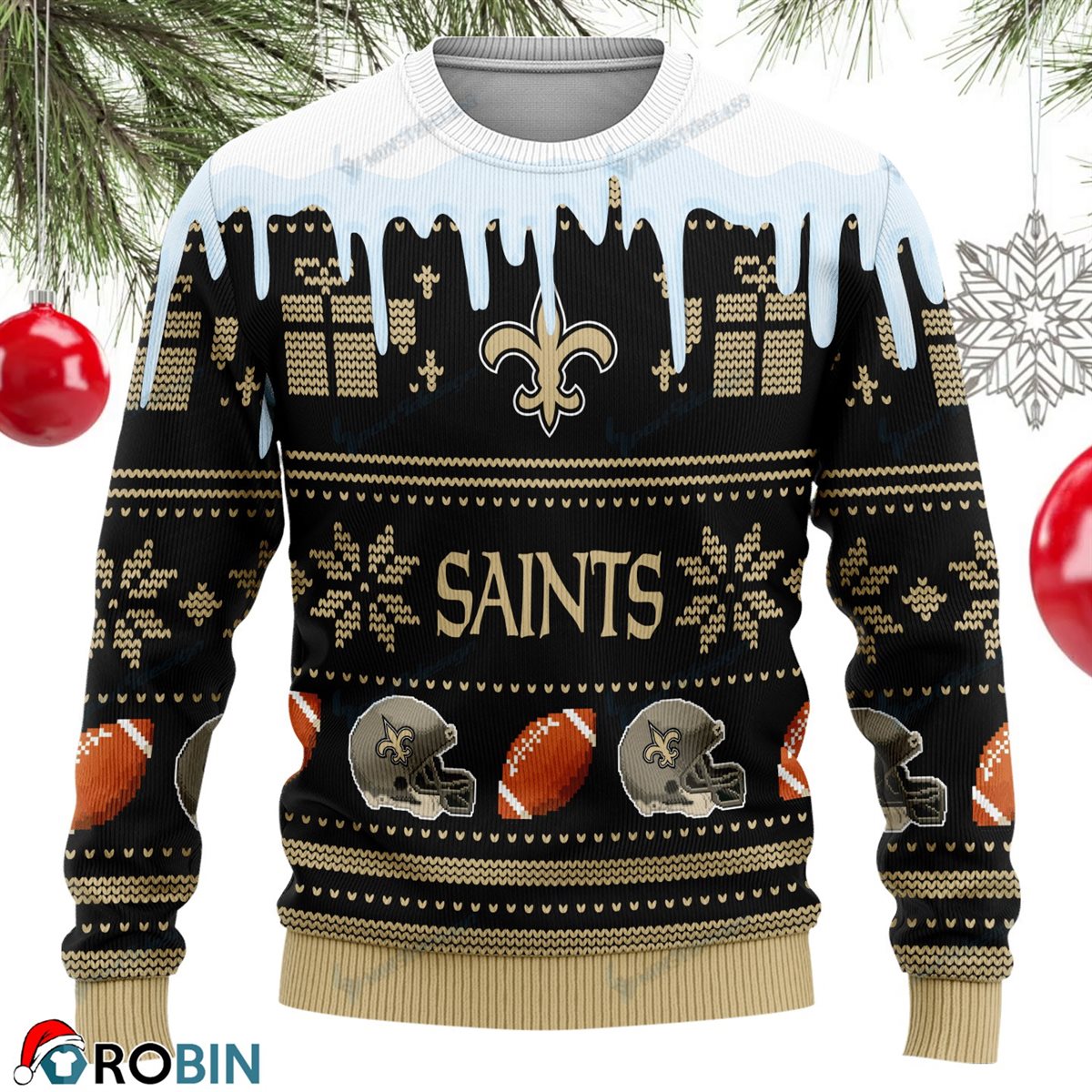 New Orleans Saints Gift For Fan Ugly Wool Sweater Christmas Sweatshirt 175Rbsw