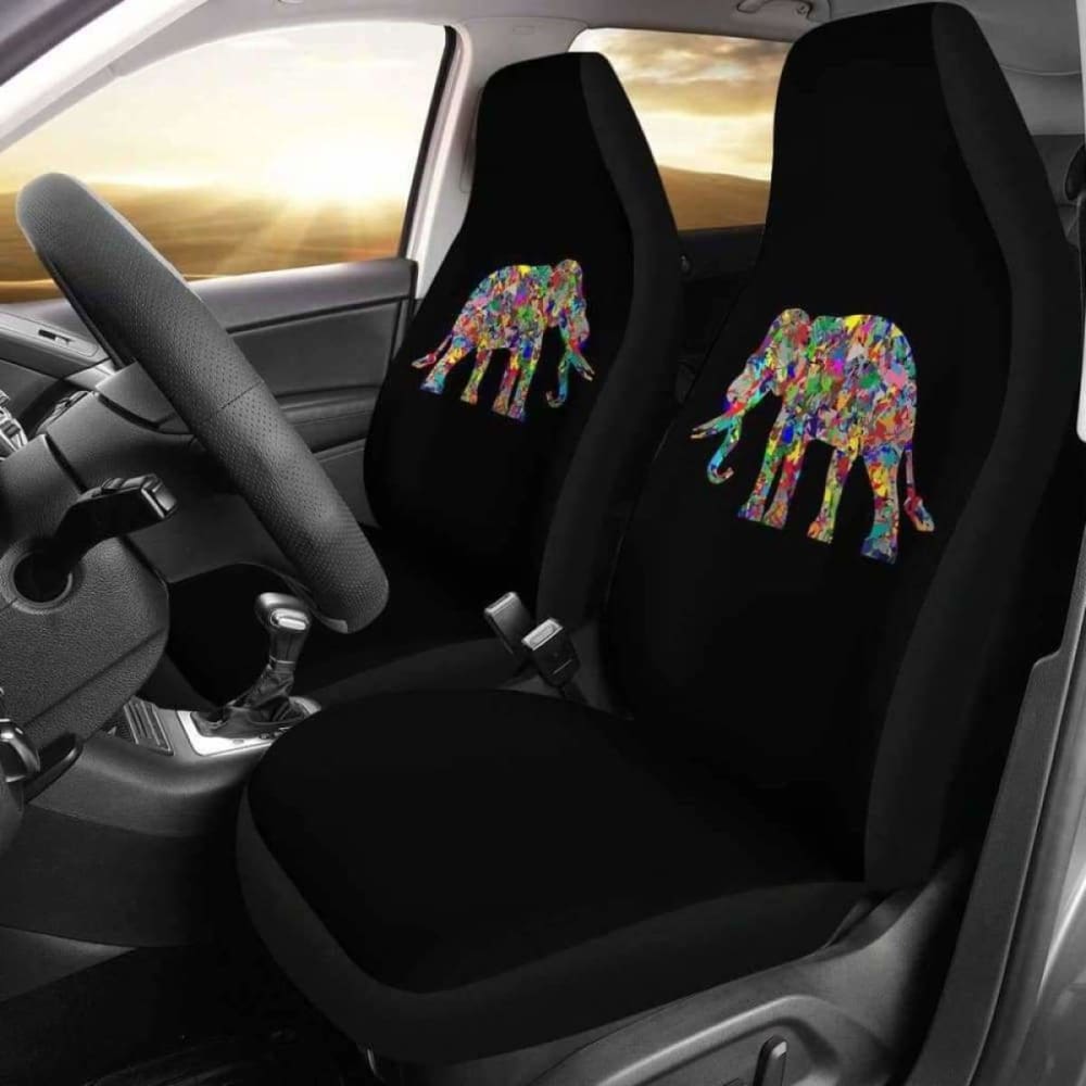 Psychedelic Elephant Car Seat Covers 202820