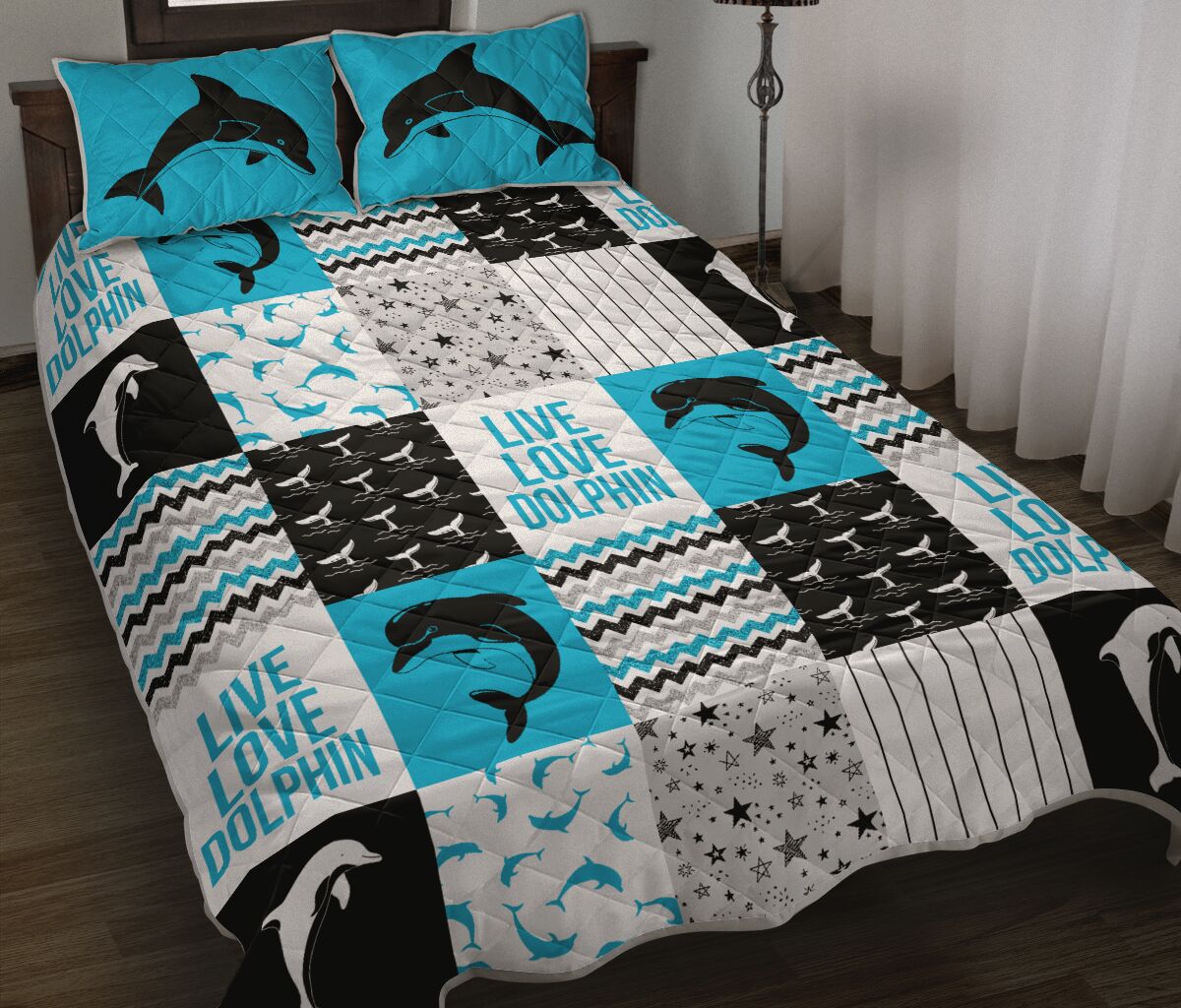 Dolphin Shape Pattern Qbs Comfortable High Quality Quilt Bedding Set Bedroom Decoration Twin/Queen/King Size Bedding