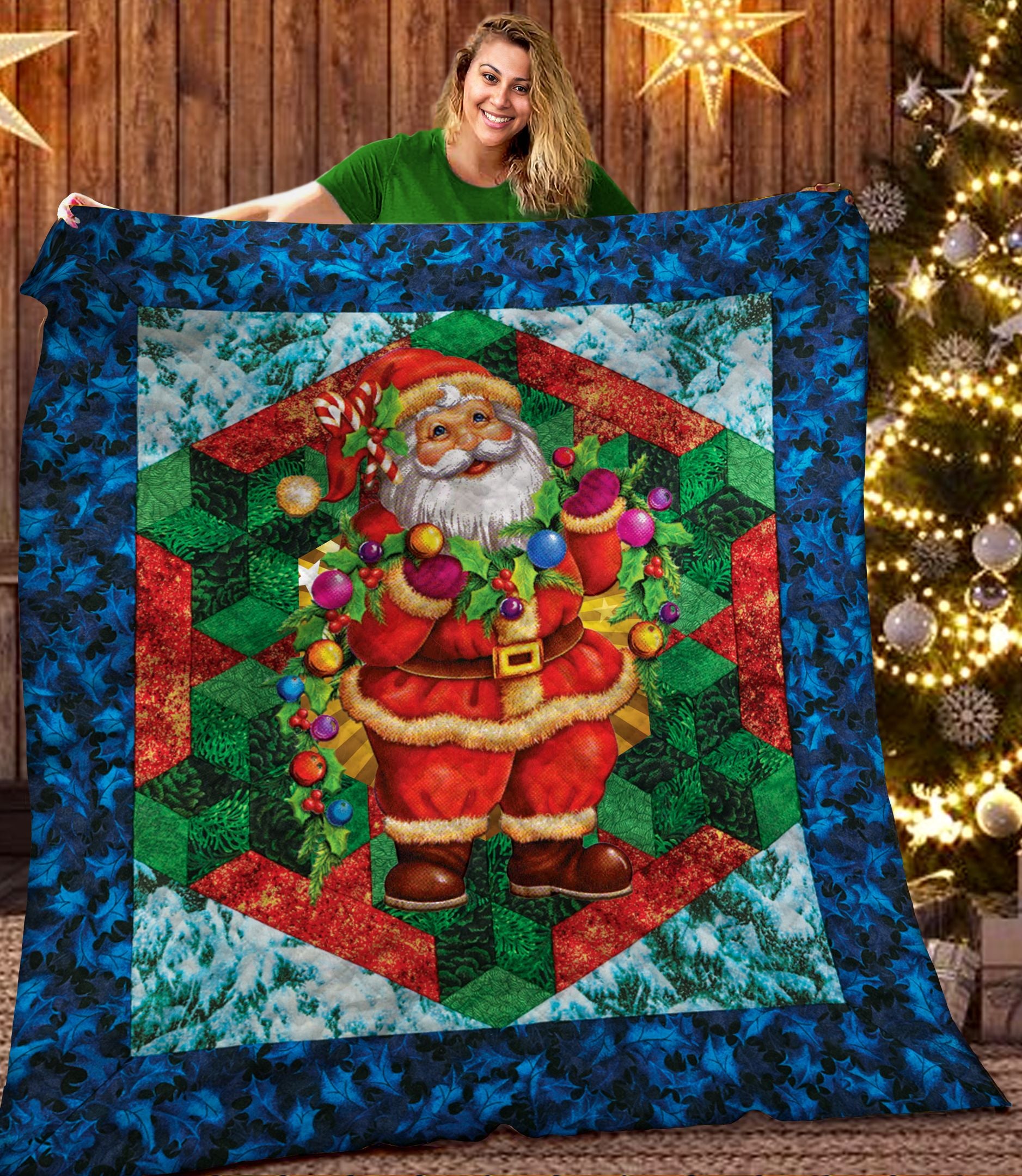 Christmas Santa Claus Dth161107Hd Quilt Blanket