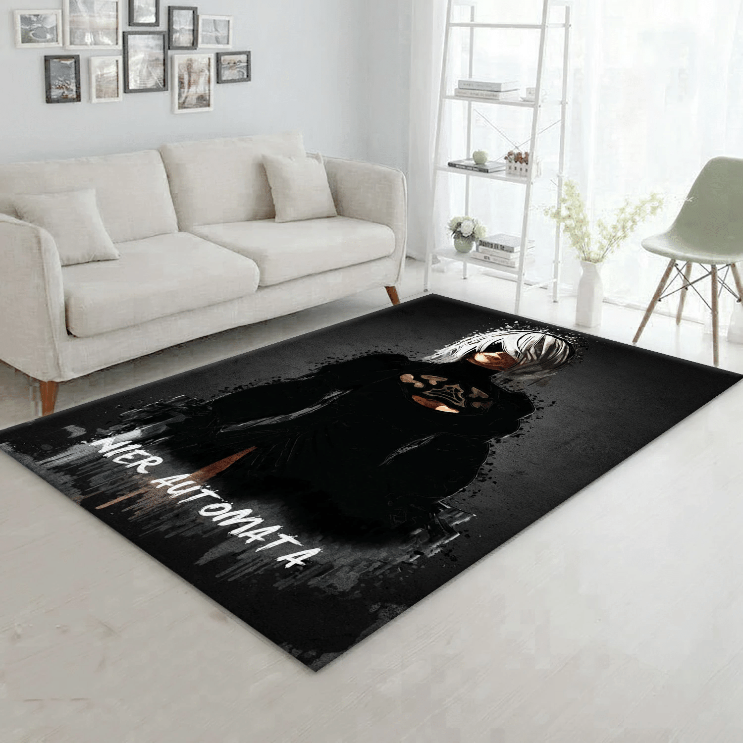 Nier Automata Gaming Area Rug, Living Room Rug – Christmas Gift Us Decor