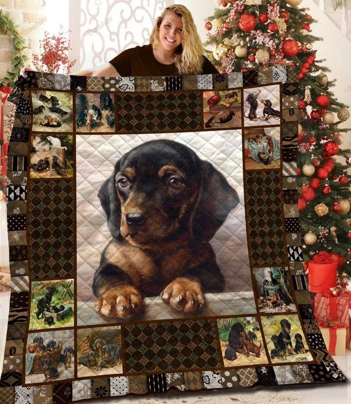 Dachshunds Puppy Quilt Blanket