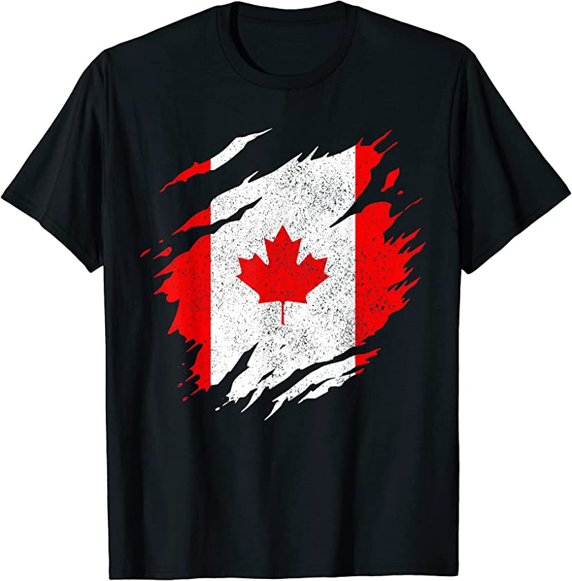 Canada Flag Canadian Pride Maple Leaf Vintage Canada T-Shirt