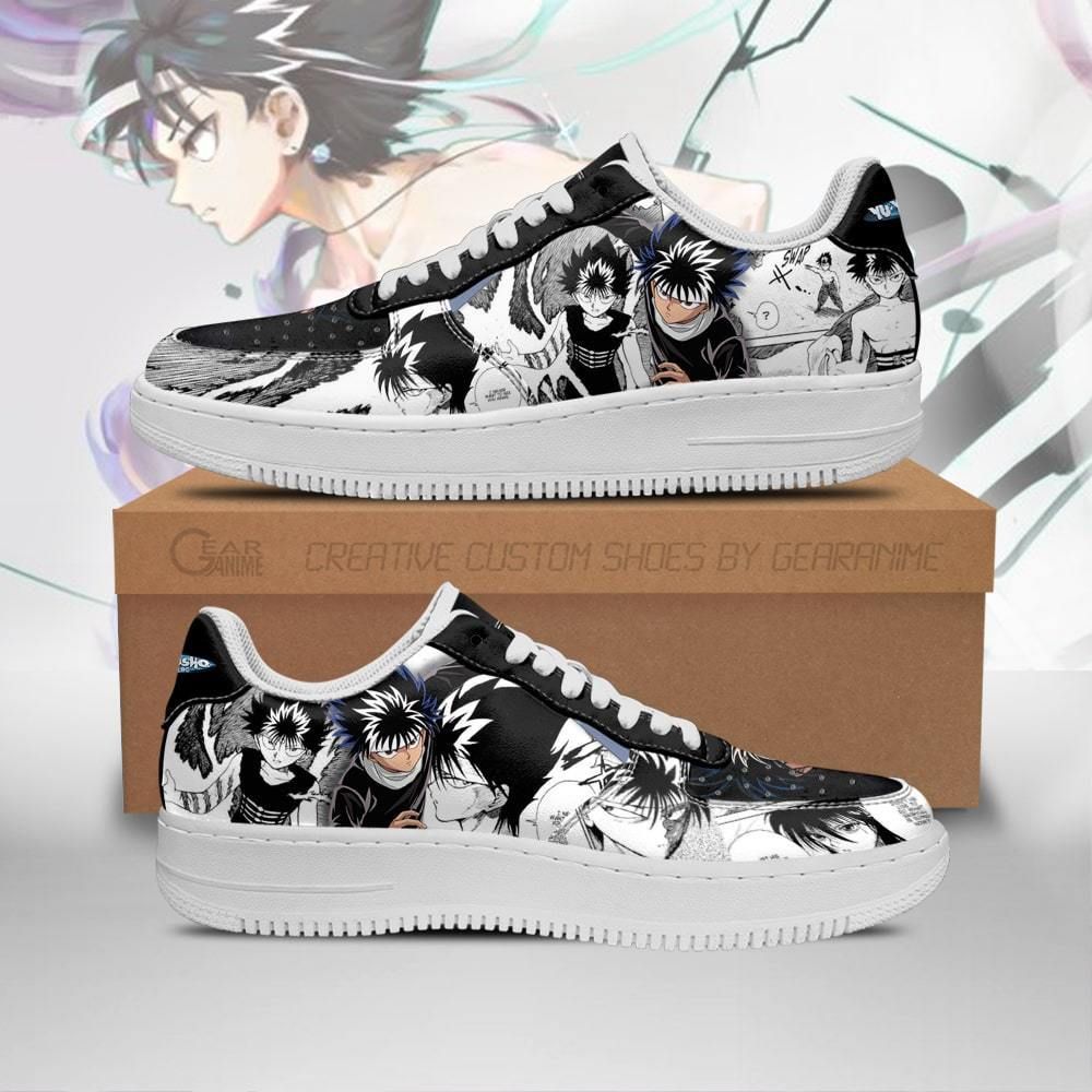 Hiei Yu Yu Hakusho Manga Air Force Shoes Sneakers Custom Anime