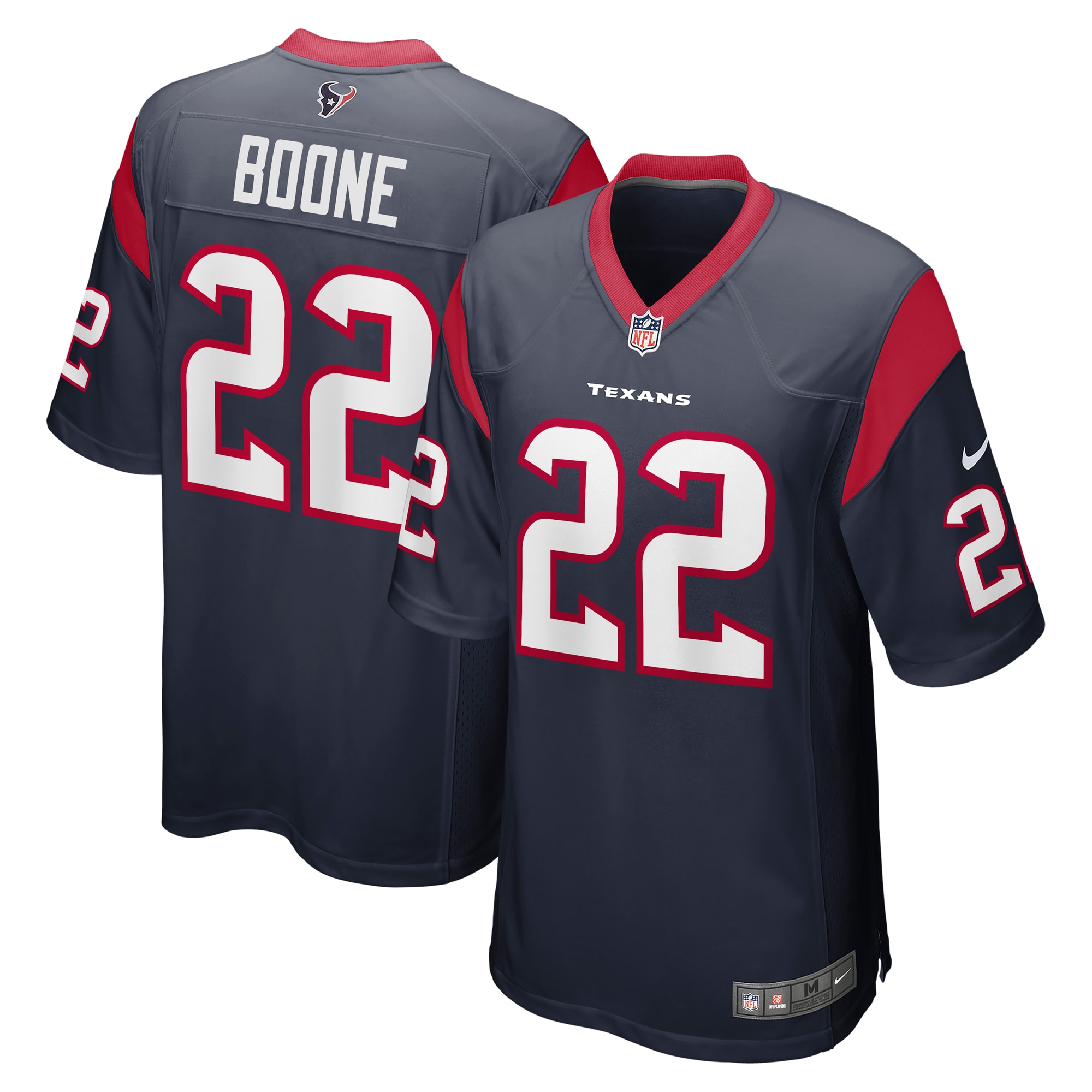 Men’s Houston Texans Mike Boone Navy Game Player Jersey