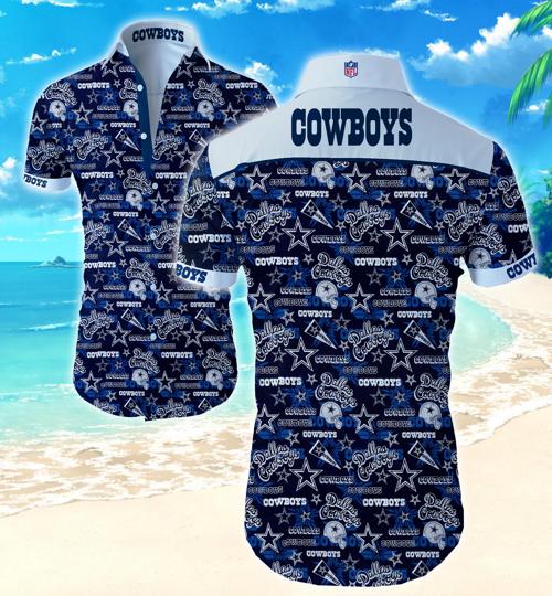 Dallas Cowboys Hawaiian Shirt Summer H32 Tropical Flower Short Sleeve Slim Fit Body