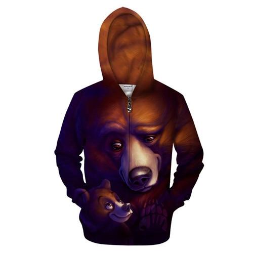 Family Bear Zip-up Hoodie