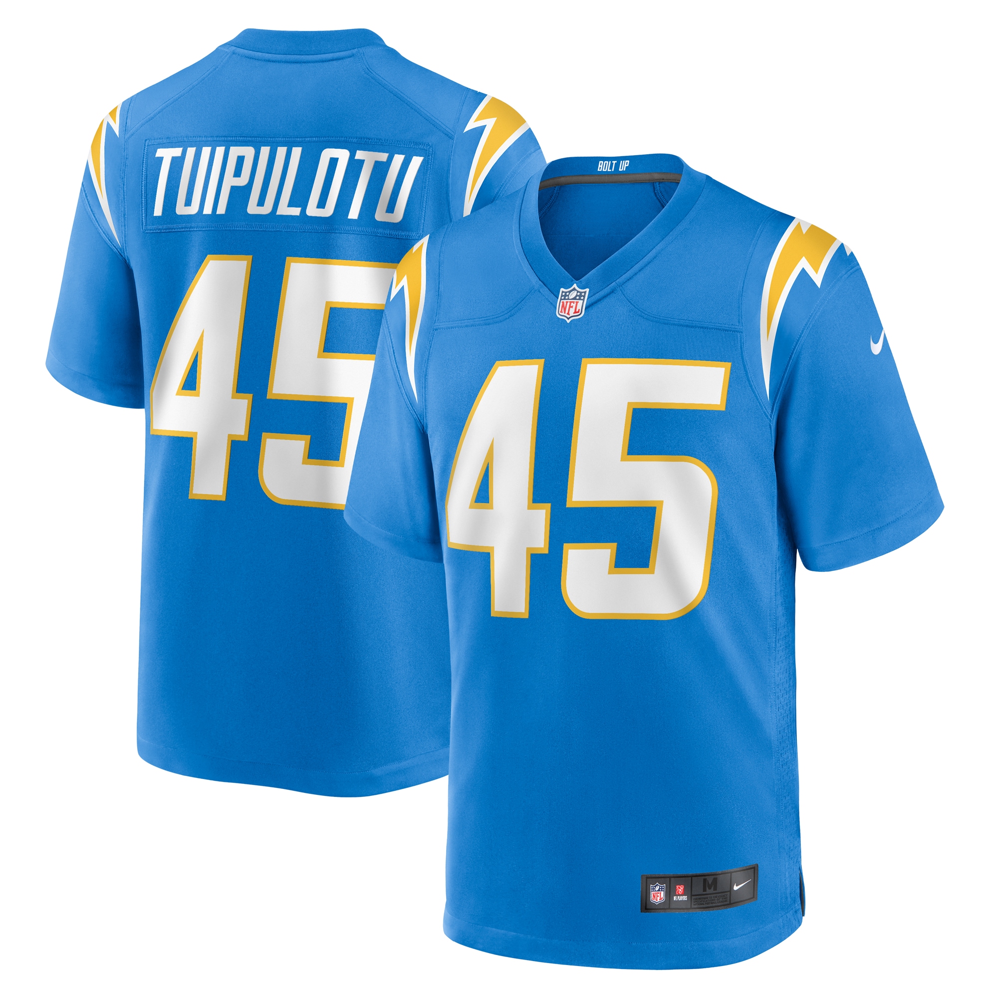 Tuli Tuipulotu Los Angeles Chargers Team Game Jersey – Powder Blue