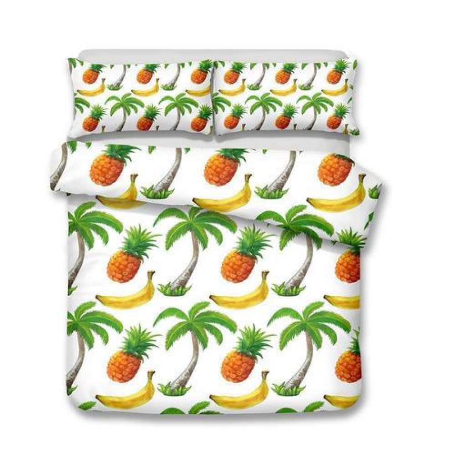 2018 Home Decor DesignFruit Theme Pineapple Printet Bed Covers 3D Customize Bedding Set Duvet Cover SetBedroom Set Bedlinen